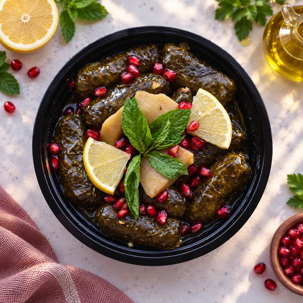 صحن ورق عنب يالنجي